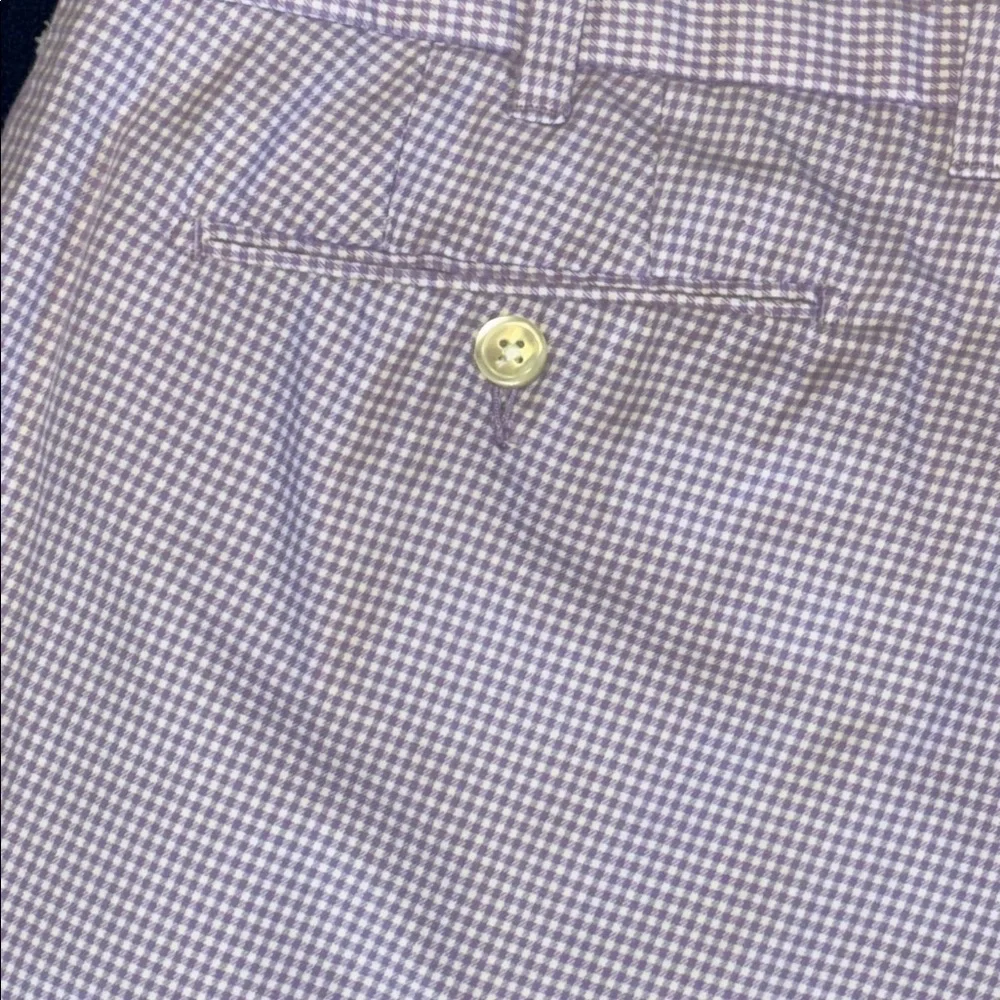 Polo Ralph Lauren Lavender Micro Gingham/Checkered Slim Fit 5 Pocket Short W/36